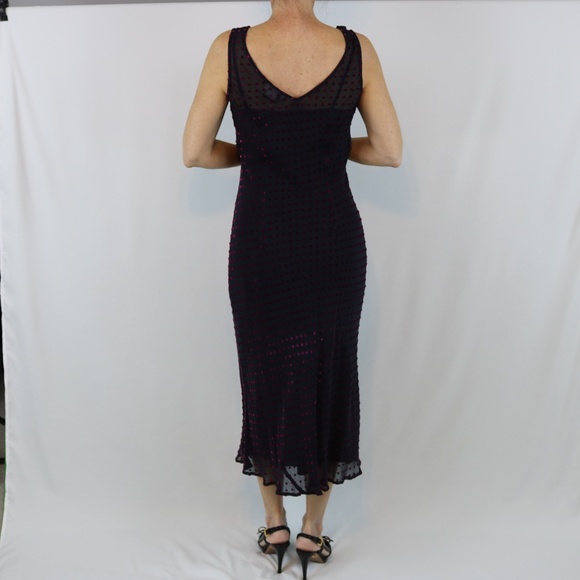 Boutique black and maroon dress - Picture 4 of 8